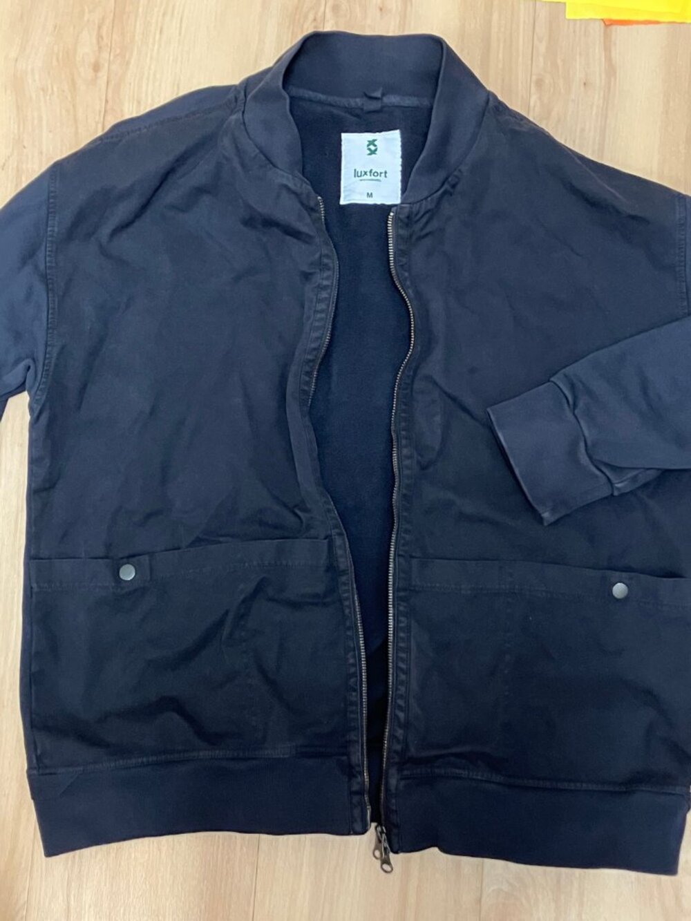 Luxfort Canvas Artist Painter Jacket Cotton Twill Navy Canvas Loops - Picture 10 of 10